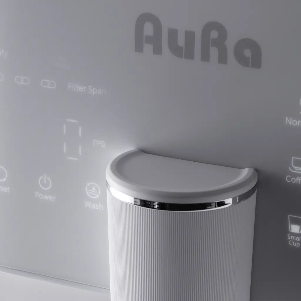 Aura W23 Weiß Detail Bedienung.webp