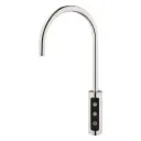 3-Wege-Zusatzarmatur LARA in Edelstahl Massiv - Wasserhahn geeignet für Sprudelwasser