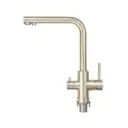 3-Wege-Wasserhahn AVANTGARDE Edelstahl massiv | L-Auslauf, C-Auslauf, U-Auslauf